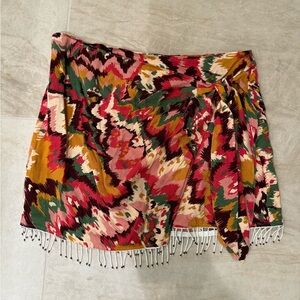 Zara Colorful Abstract Patterned Skirt